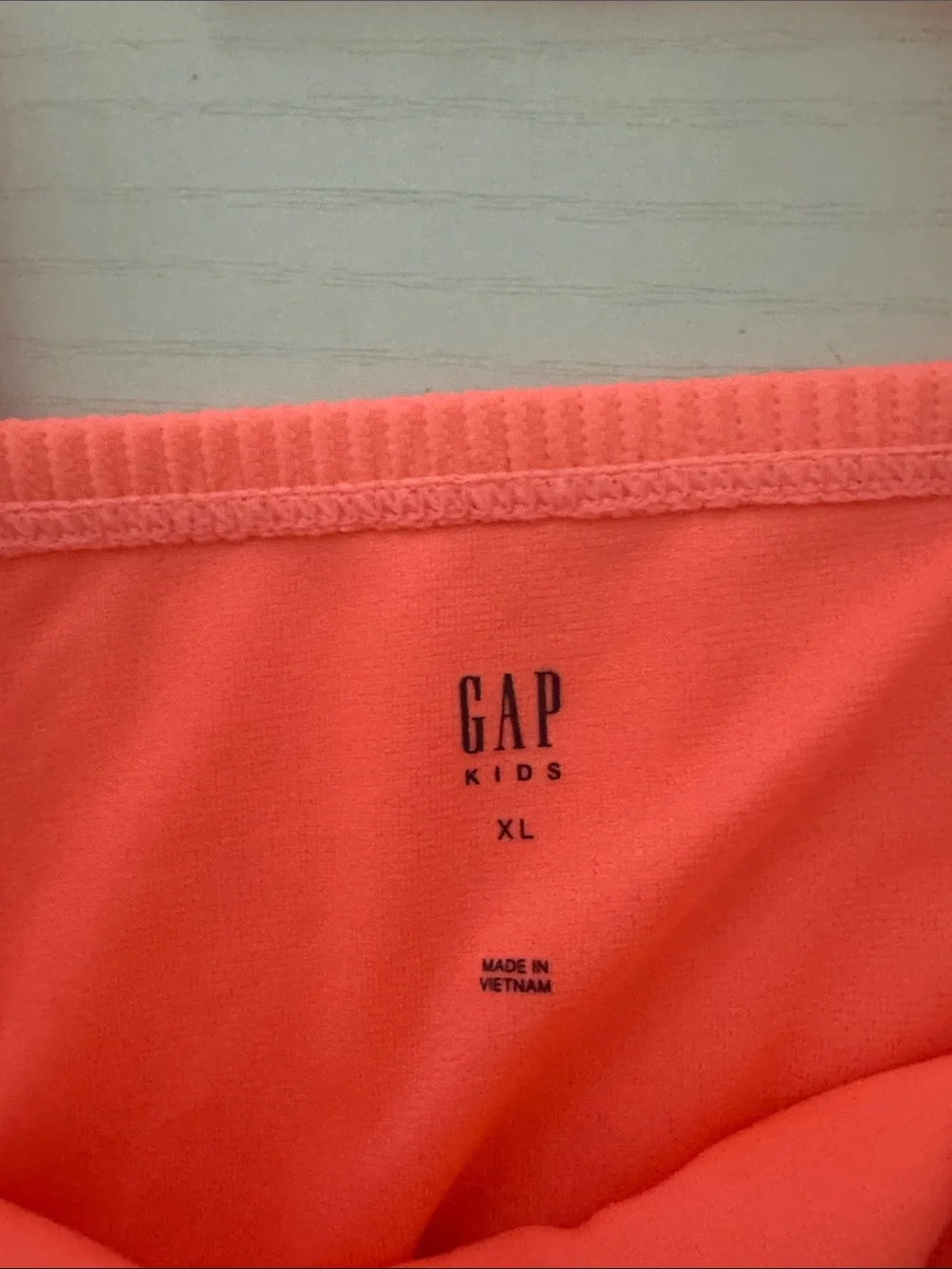 GAP Girls Neon Coral Ribbed Two-Piece Swim Set
